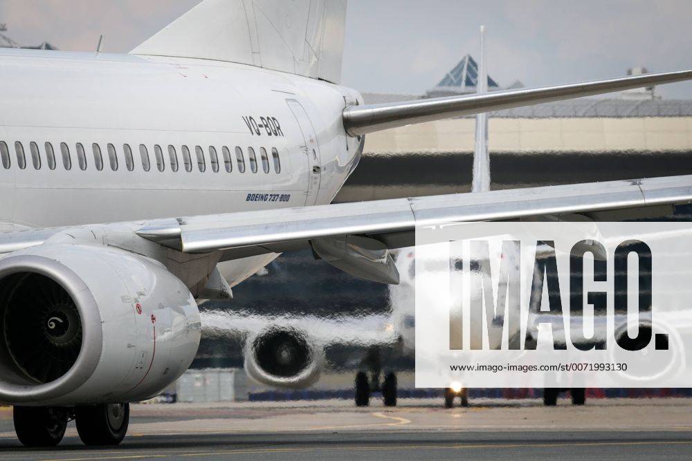 Civi jet airplanes of UTair Aviation seen at Vnukovo airport, Moscow