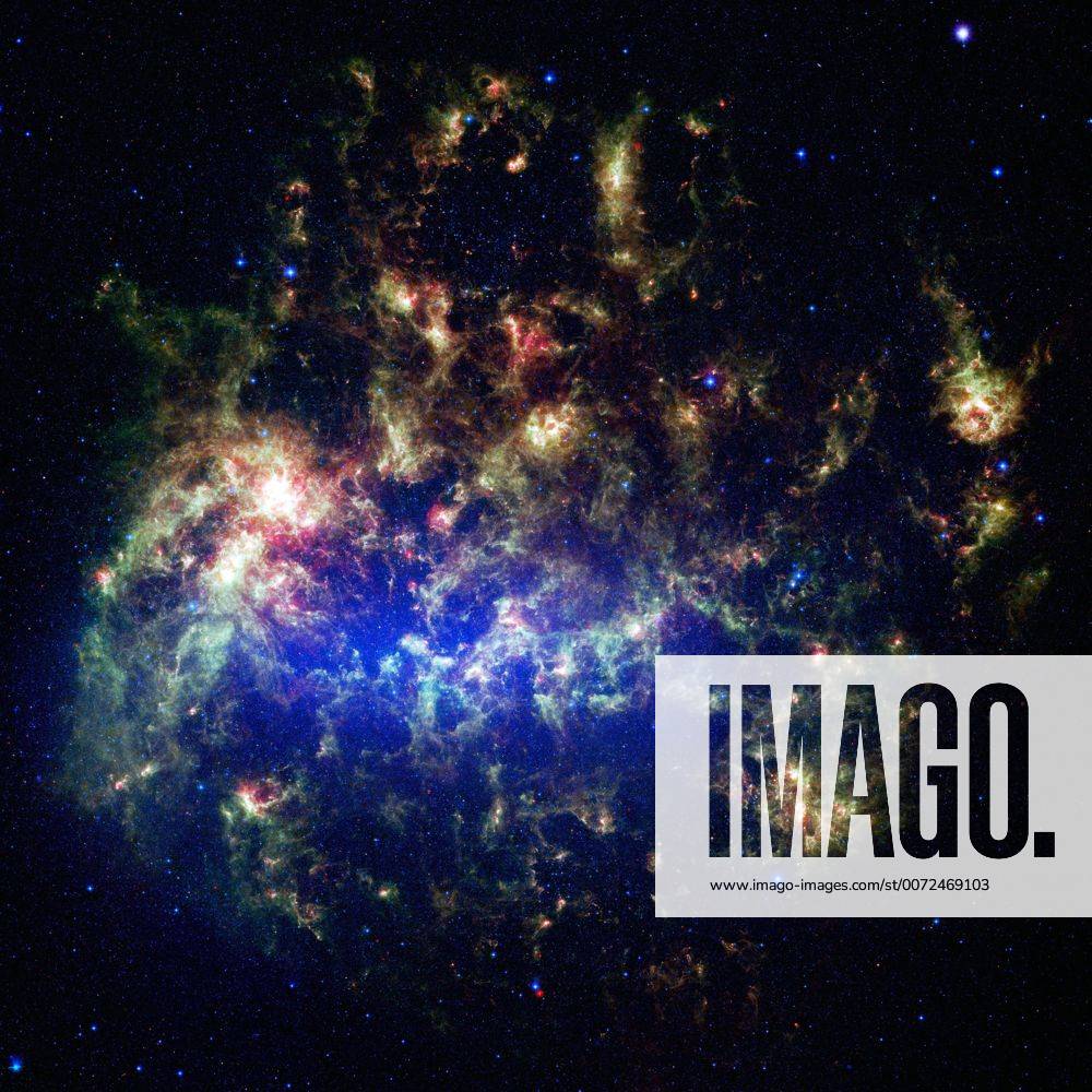 Spitzer Space Telescope image of the Large Magellanic Cloud, a ...