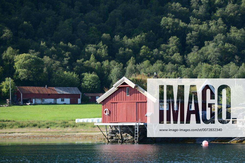 August 11, 2016 Bodo, Norway A typical Norwegian houses near the