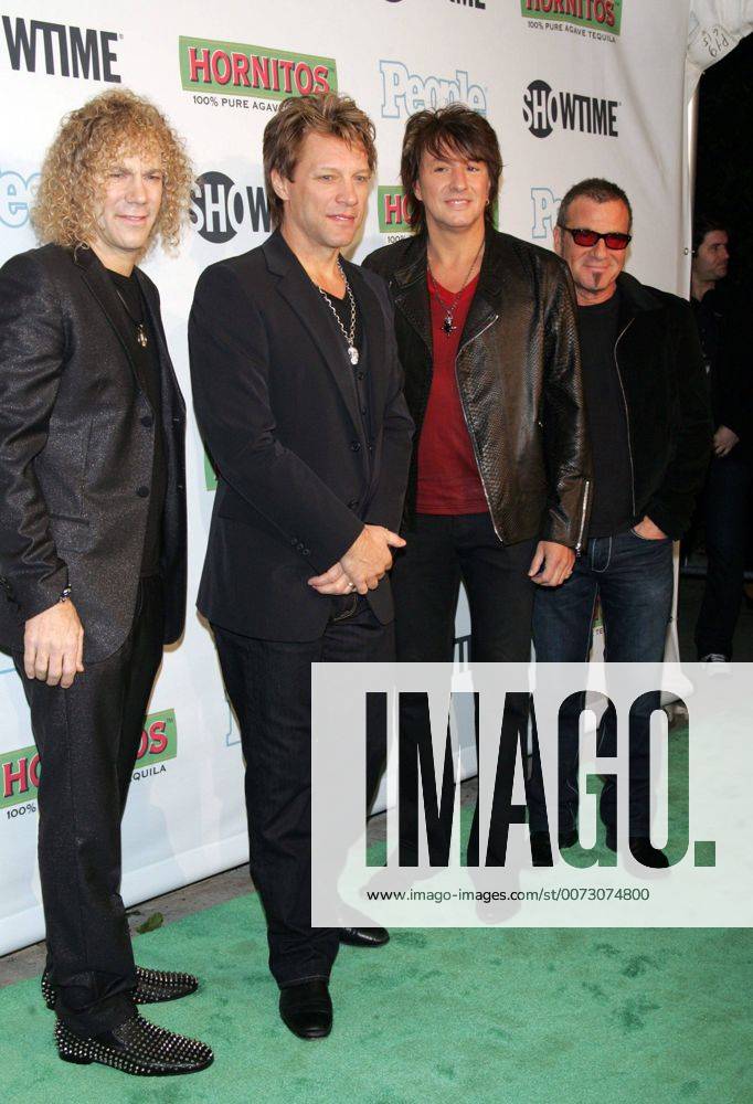 Bon Jovi (L-R): David Bryan, Jon Bon Jovi, Richie Sambora and Tico ...