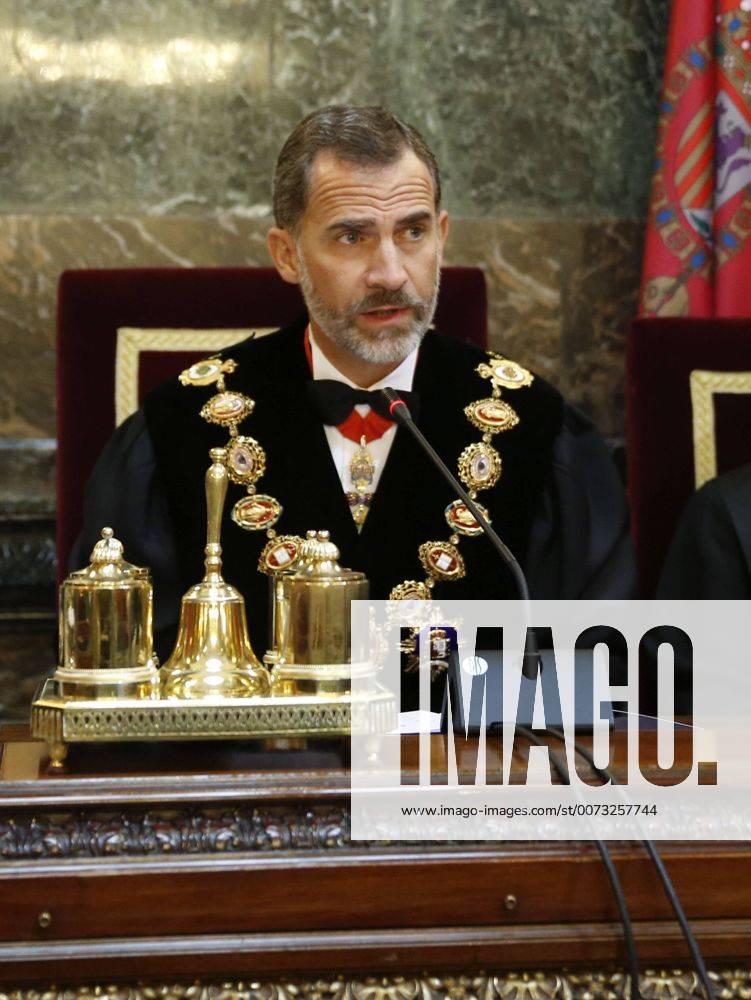 Spanish King Felipe VI attends the opening ceremony of the Legal Year ...