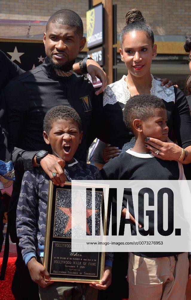 Singer, songwriter and actor Usher is joined by his wife Grace Miguel ...