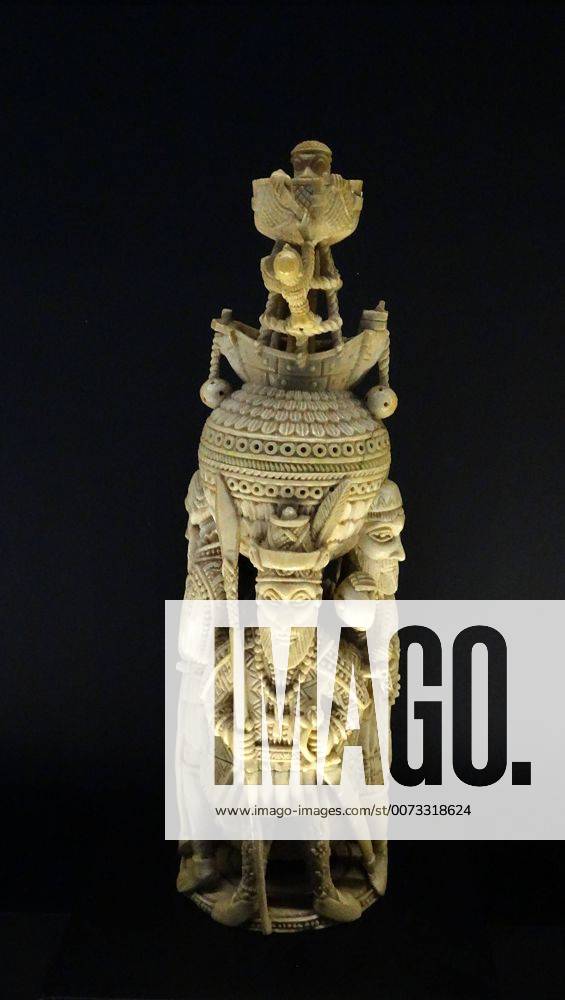 Ivory Salt Cellar used for holding and dispensing salt. From the