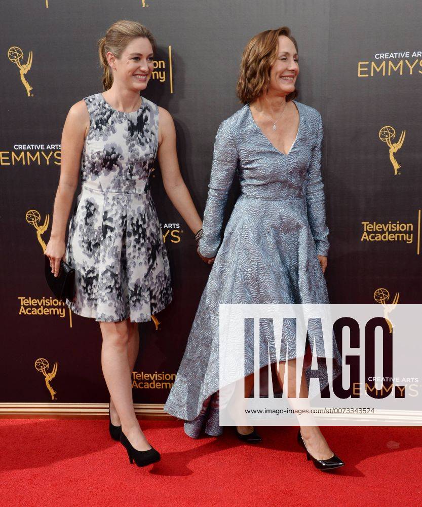 Actresses Zoe Perry and Laurie Metcalf attend the Creative Arts Emmy