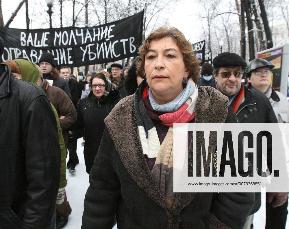 Feb 15 2009 Moscow Russia A March In Memory Of Recently Killed Lawyer Stanislav Markelov And