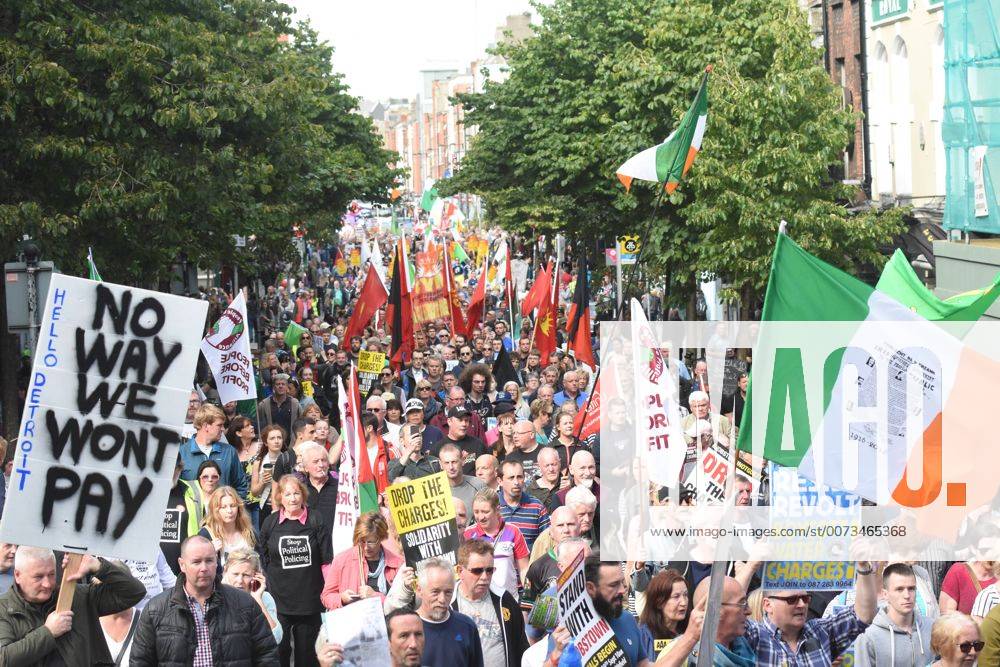 Ireland Thousands call for abolitionment of water charges Thousands marched through the streets of