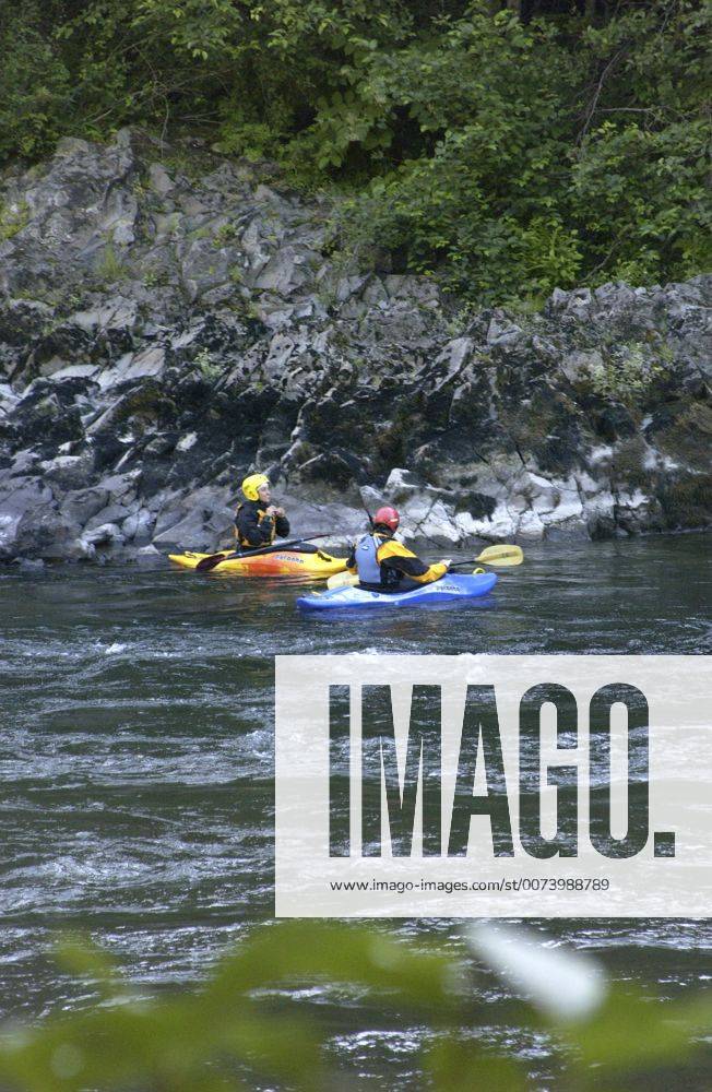 USA, Washington, Snoqualmie River, whitewater kayaking. (Editorial