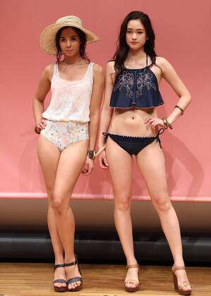 A model displays Japanese undergarment maker Wacoal's mage hit News  Photo - Getty Images