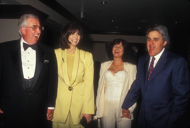 ED MCMAHON with with wife PAM HURN McMAHON , JAY LENO and wife MAVIS ...