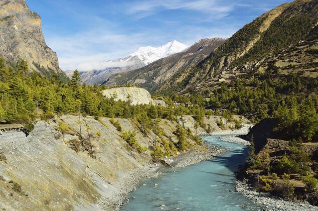 Marsyangdi River Valley, Annapurna Conservation Area, Gandaki, Western ...