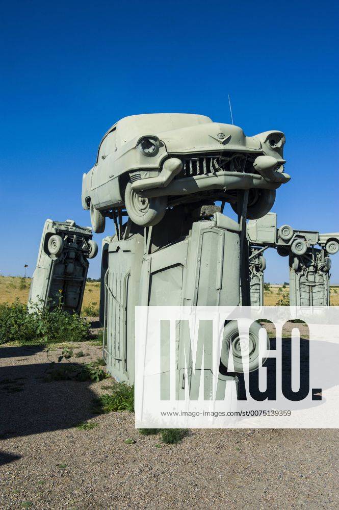 Carhenge, a replica of England s Stonehenge, made out of cars near ...