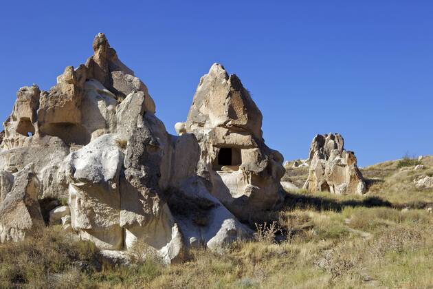 Fairy Chimneys rock formation near Goreme, Cappadocia, Anatolia, Turkey ...