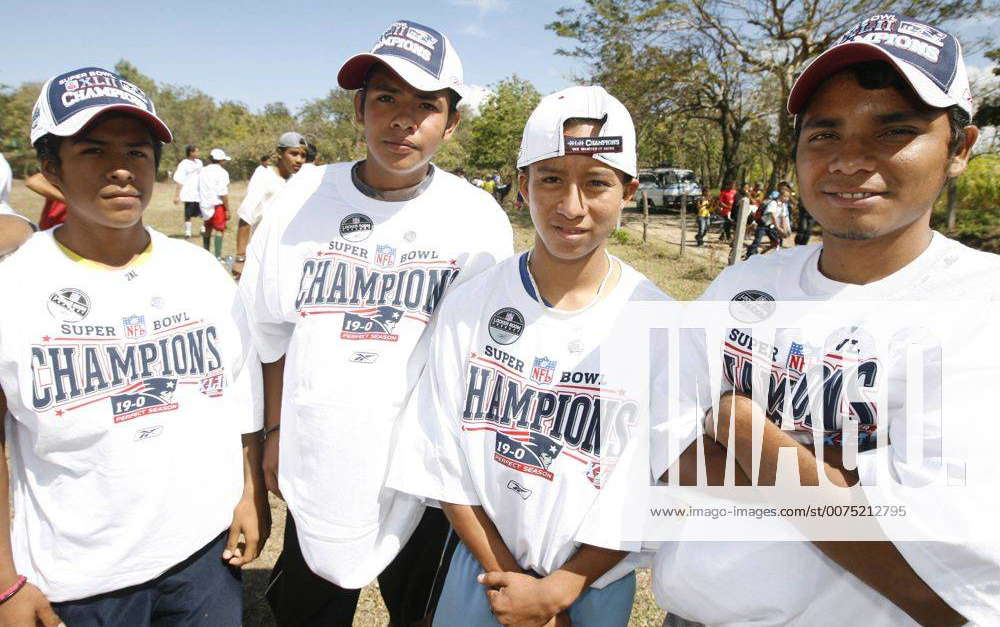 Feb 13, 2008 - San Gregorio, Diriamba, Nicaragua - Nicaraguan children  receive 2008 Super bowl XLII apparel intended