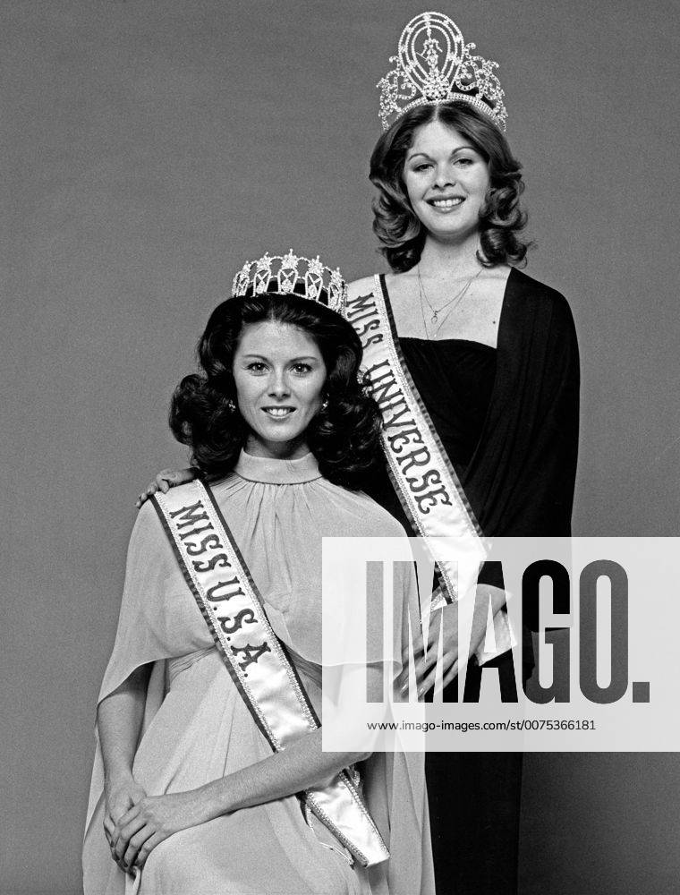 Barbara Elaine Peterson, Miss USA 1976 (links) und Rina Messinger, Miss ...