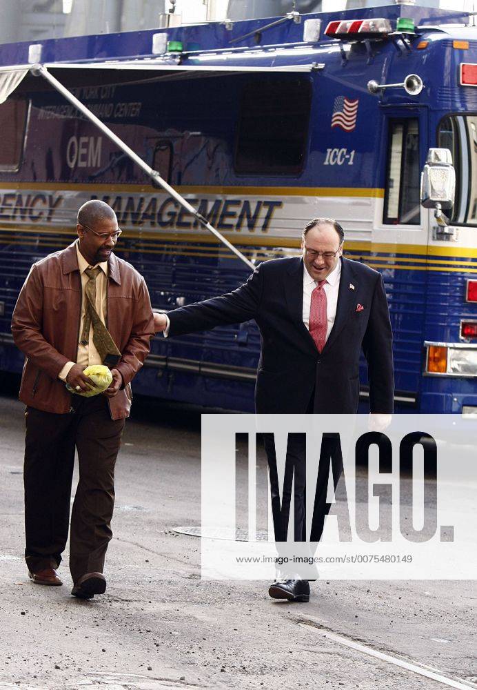 May 6 2008, New York City Actors James Gandolfini and Denzel Washington