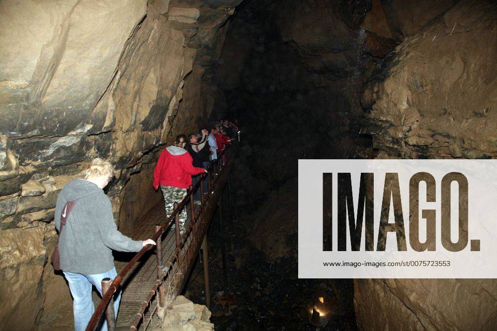 Jul 01, 2007 - Aillwee Cave, IRELAND - Tourists walk through Aillwee ...