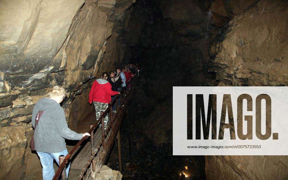 Jul 01, 2007 - Aillwee Cave, IRELAND - Tourists walk through Aillwee ...