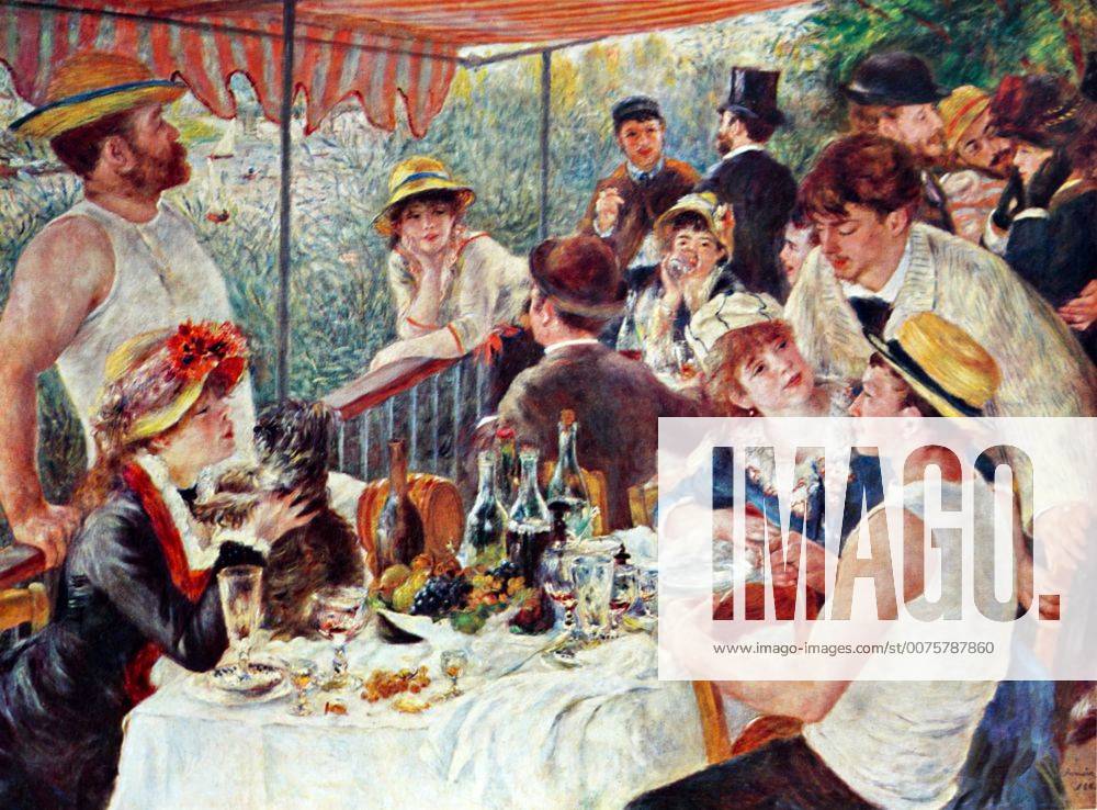 Painting titled Luncheon of the Boating Party by Pierre-Auguste Renoir ...