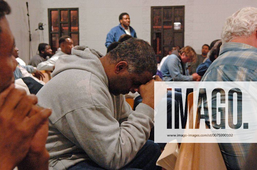 Mar 08, 2007 - Angola, LA, USA - Inmate in prayer during evening ...