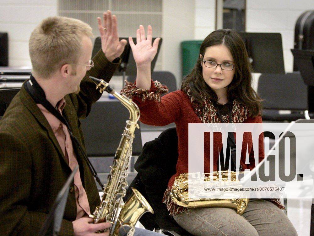 March 30, 2006 U.S. Matthew Schlomer, left, Director of Bands at
