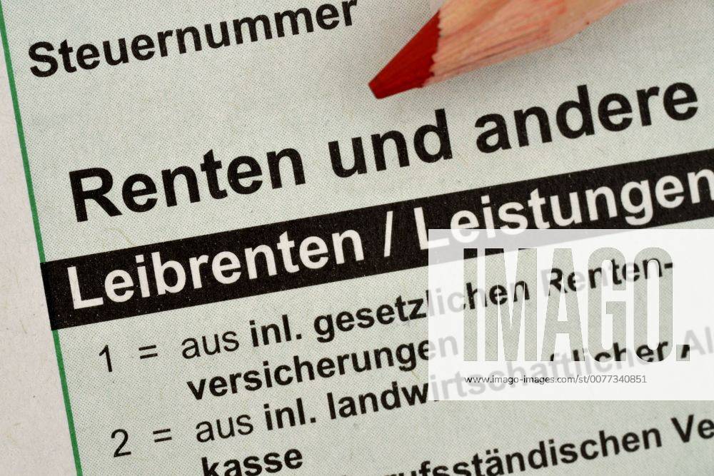 Steuererklaerung, Anlage R Steuererklaerung Anlage