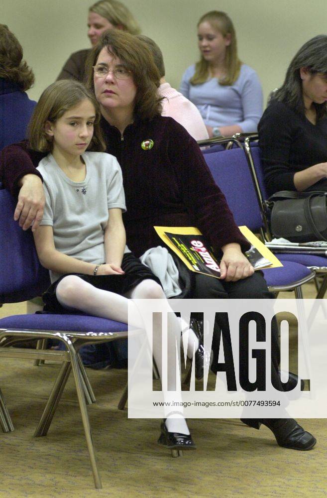 Olivia Stevenson 9, waits for her chance to audition, with her mother
