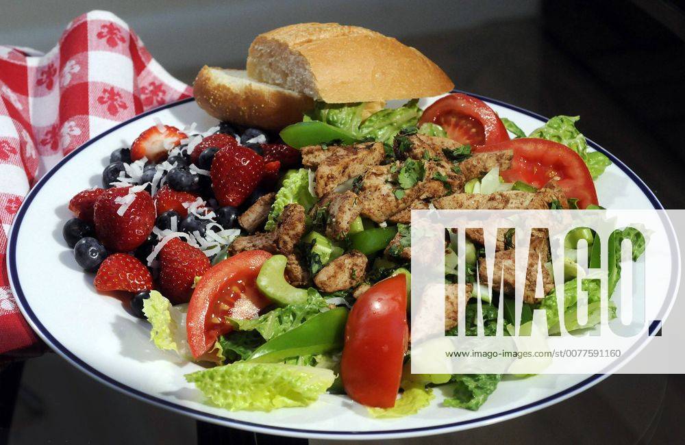 June 17, 2011 Coral Gables, FL, USA Jerk chicken salad and mixed