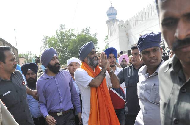 HOSHIAPUR, INDIA - APRIL 20: Canadian Defence Minister Harjit Singh ...