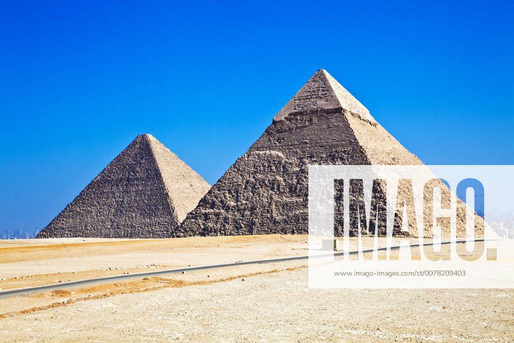The Great Pyramid of Cheops or Khufu and the Pyramid of Khafre or ...
