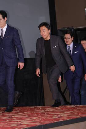 Jin-ung Jo,Kim Sung-kyun,Sung-min Lee and Hyung Joo Kim attend the ...