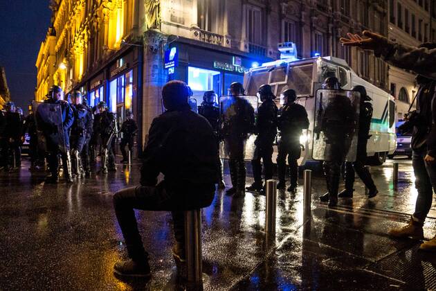 May 7, 2017 - Lyon, France - French riot police on the street during a ...