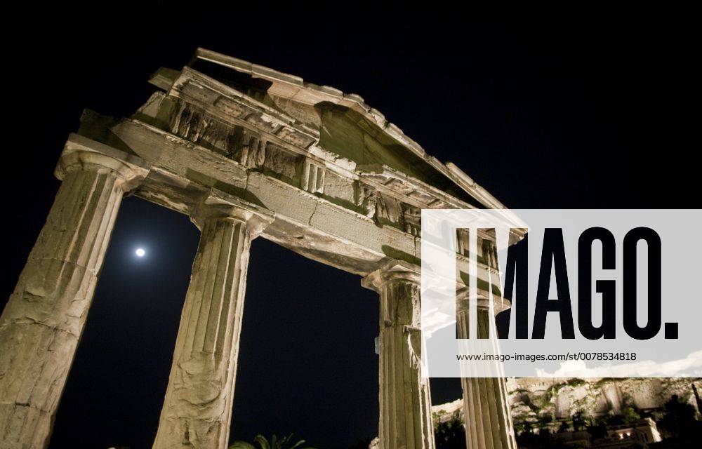 Akropolis Bei Nacht Athen Hellenische Republik Acropolis At Night Athens Greece