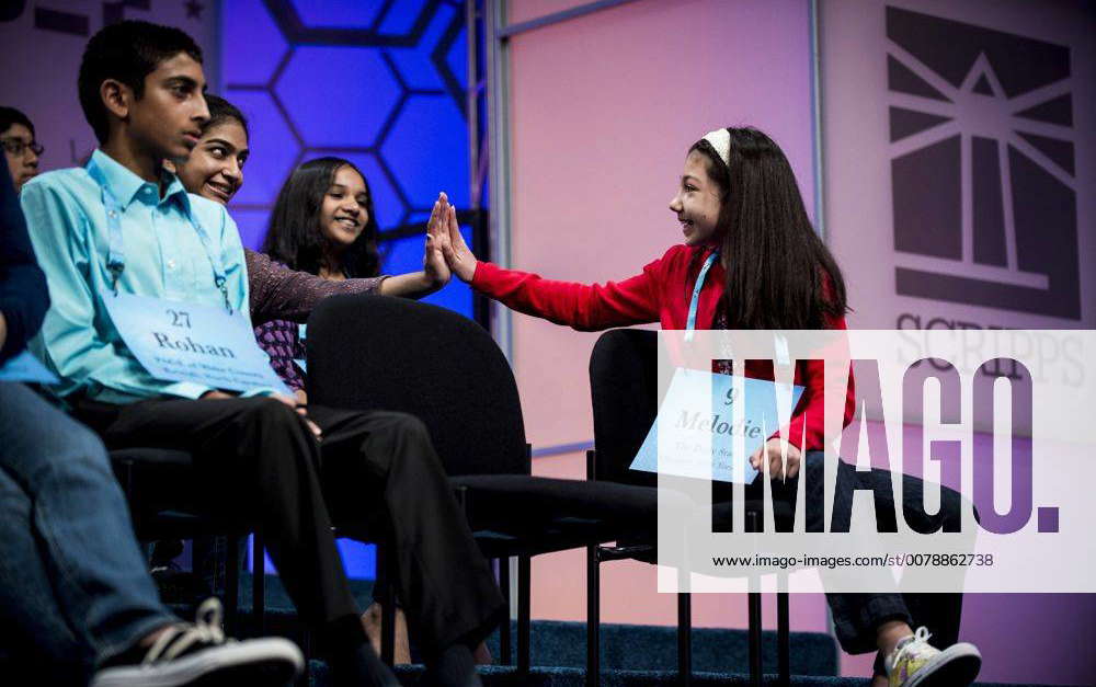 Melodie Loya, 12, from Bainbridge, N.Y., is congratulated by fellow ...