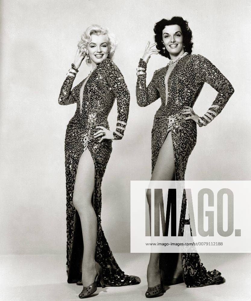 Publicity Still of Marilyn Monroe and Jane Russell, Gentlemen Prefer Blondes  1953 20th Century Fox