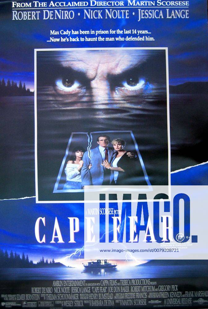 Cape Fear Us Poster 1991 Universal Pictures Robert De Niro Nick