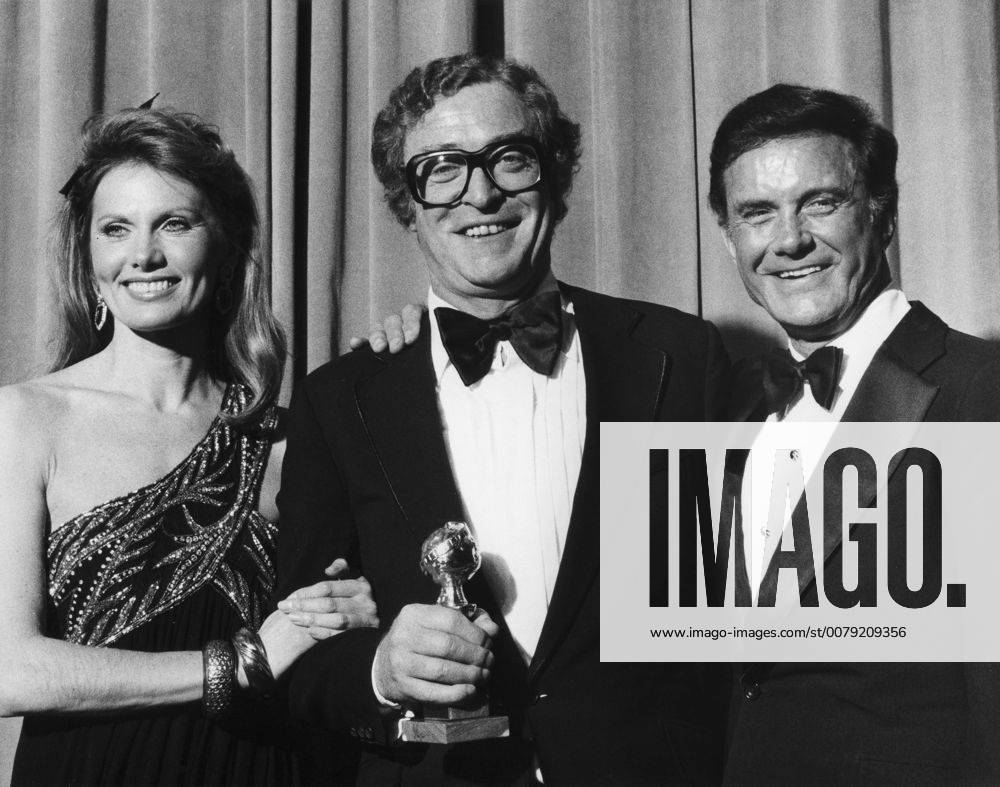 Maud Adams, Michael Caine, Cliff Robertson at the 41st Annual Golden Globes,  1984 Y