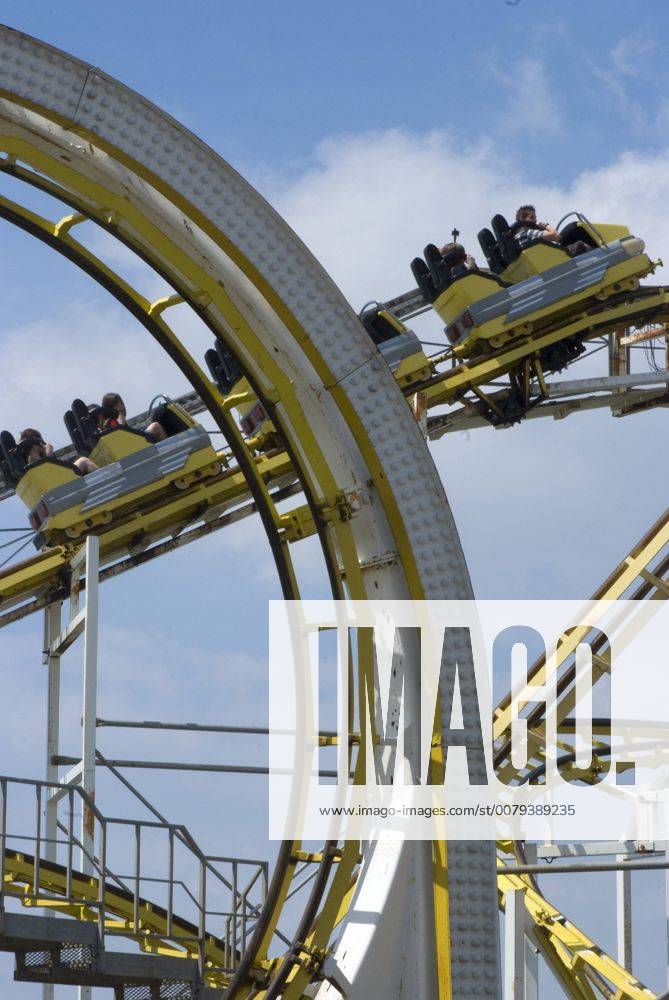 Turbo Coaster ride at the amusement park area of Brighton pier