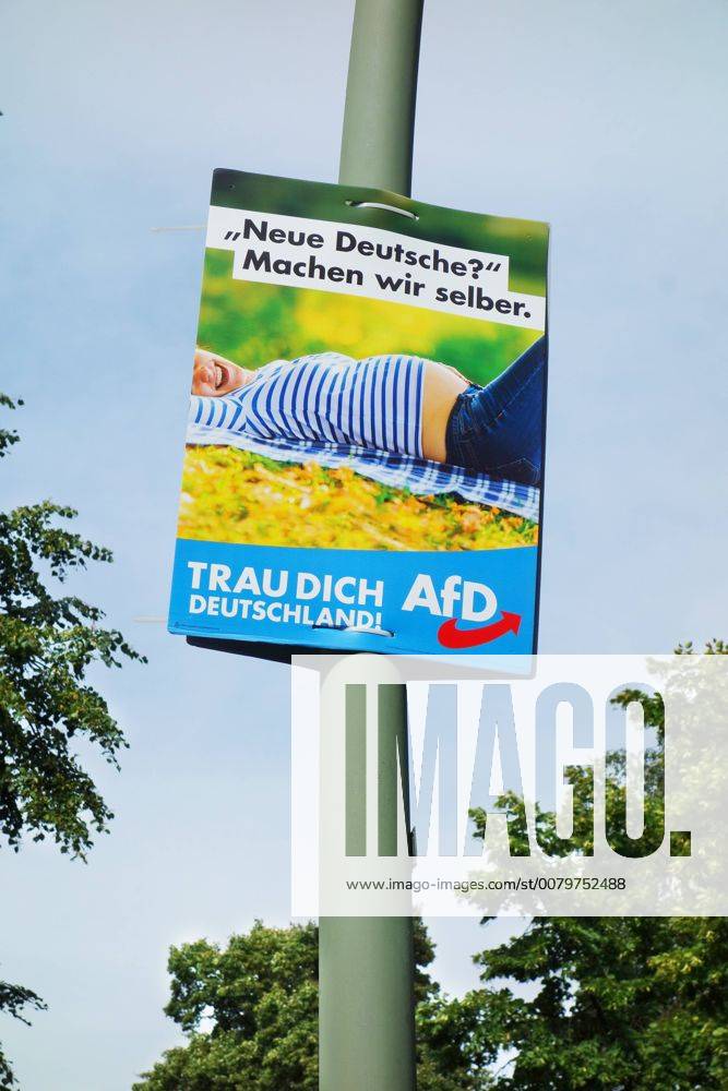 Wahlplakat Der Partei AfD Zur Bundestagswahl 2017 In Berlin-Mitte Am 08 ...