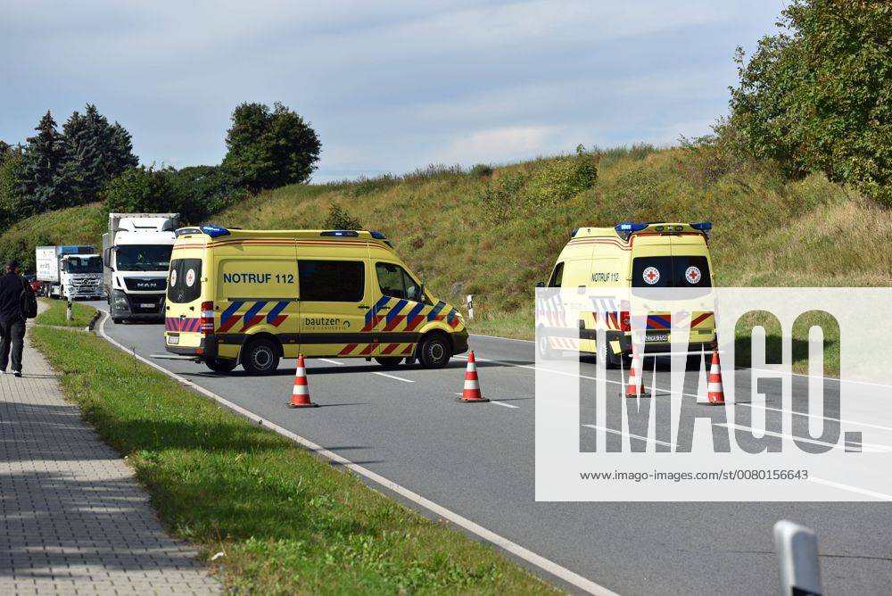 Bautzen Crash to Highway ramp at Monday morning came it against 10 30 ...