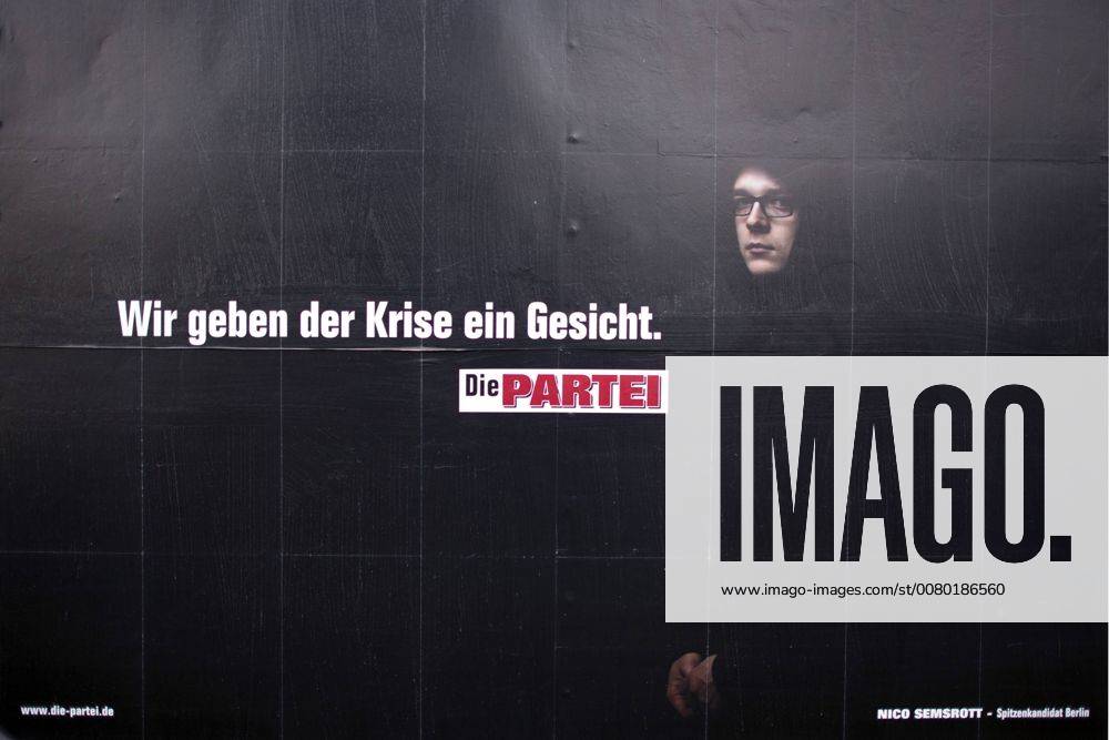 Partei Flyer Wahlplakat Die Partei DEU, Deutschland, Germany, Berlin, 18.08.2017 ...