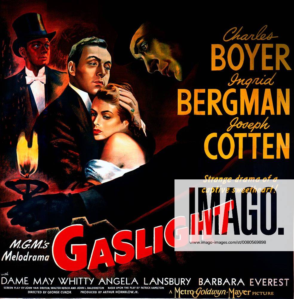 Charles Boyer, Ingrid Bergman Gaslight 1944 MGM Poster Hollywood CA USA