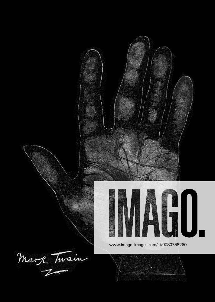 PALMISTRY FAMOUS HAND PRINTS The print (made on smoked paper) of the