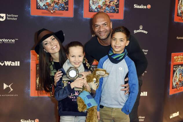 Kate Hall and Husband Detlef Soost with Children Ayana Haley Hall Soost and  Carlos Detlef at the