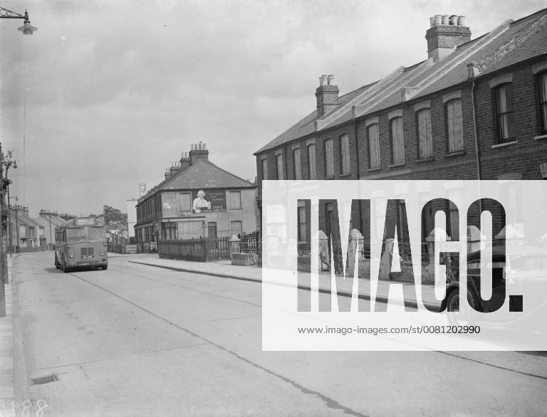 A condemed house on Dartford Tunnel Road in Kent . 1938, Dartford Kent