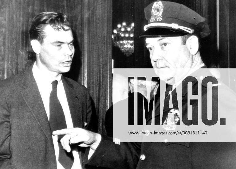 George Lincoln Rockwell (left), head of the American Nazi party, is ...