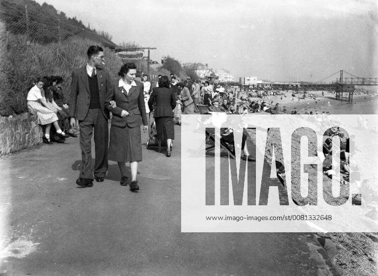 Easter holidaymakers enjoy the sunshine at Folkestone, Kent. Despite ...