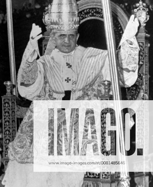 PAUL POPE VI CORONATION IN VATICAN CITY, ROME ; 1 JULY