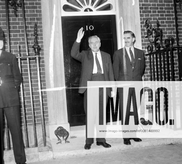 HAROLD WILSON AT NO 10 DOWNING STREET IN LONDON ; 22 OCTOBER 1963