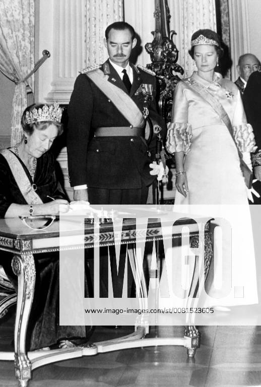 14 November 1964 Grand Duchess Charlotte Of Luxembourg Signing The Instrument Of Abdication By