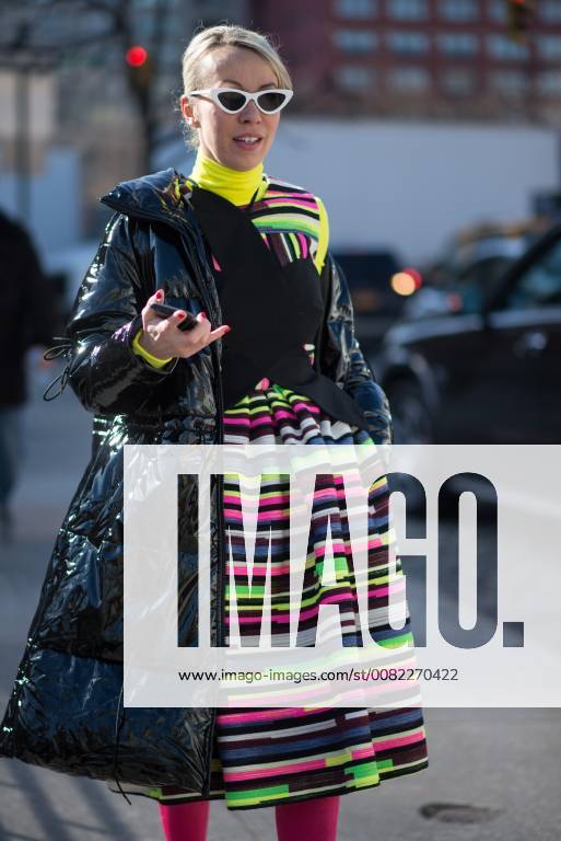 Denisa Palsha arriving for a runway show during New York Fashion Week ...